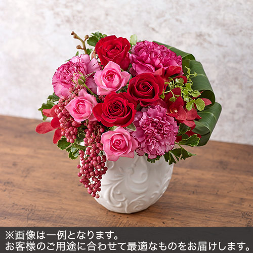 アレンジメントSサイズ(レッド・ピンク系)