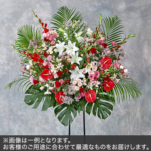 1段スタンド花Lサイズ(レッド・ピンク系)