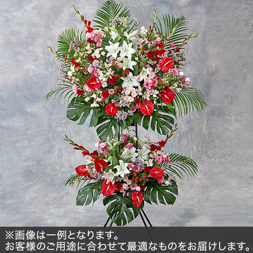 2段スタンド花Lサイズ(レッド・ピンク系)