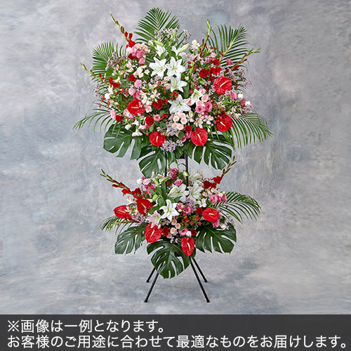 2段スタンド花Lサイズ(レッド・ピンク系)
