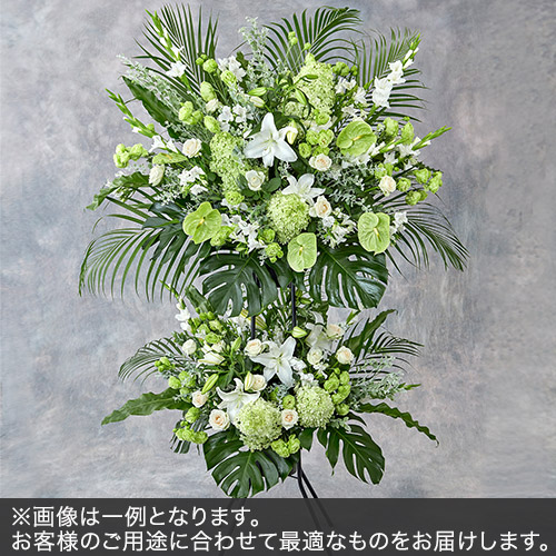 2段スタンド花Lサイズ(グリーン・ホワイト系)