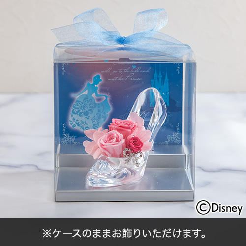 ディズニー プリザーブドアレンジメント「シンデレラの靴（ルミナスピンク）」
