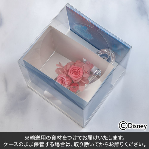 ディズニー プリザーブドアレンジメント「シンデレラの靴（ルミナスピンク）」