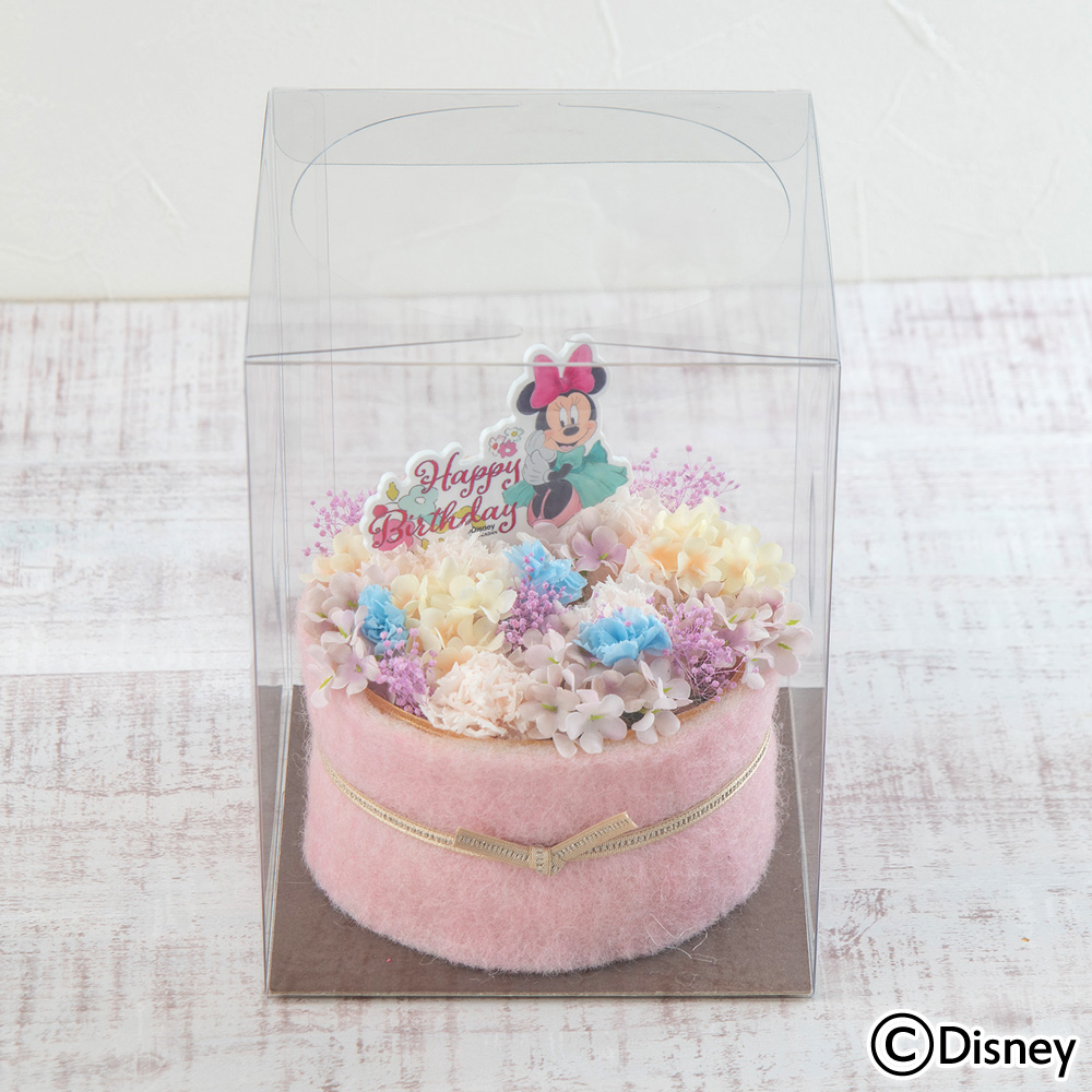ディズニー プリザーブド＆アーティフィシャルフラワーパティシエ「ハッピーバースデー！」（ミニー）