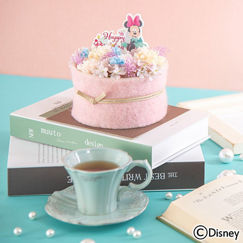 ディズニー プリザーブド＆アーティフィシャルフラワーパティシエ「ハッピーバースデー！」（ミニー）
