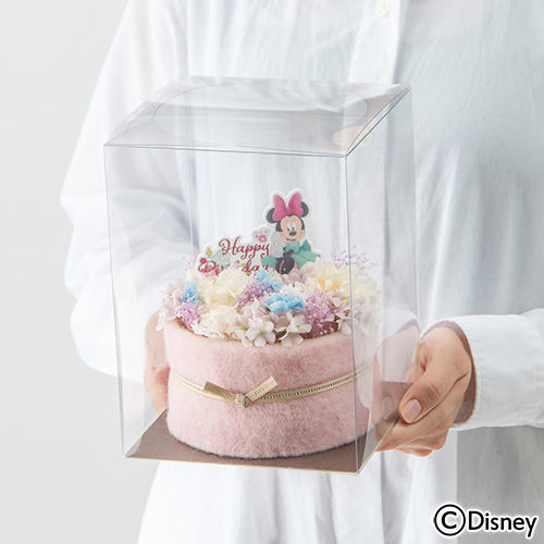 ディズニー プリザーブド＆アーティフィシャルフラワーパティシエ「ハッピーバースデー！」（ミニー）
