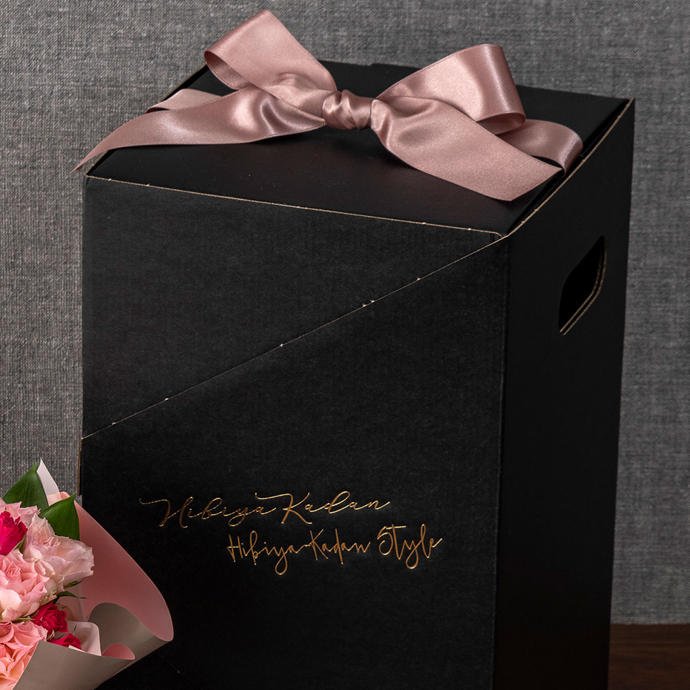 メロディボックス花束「ローズハッピーバースデー」【沖縄届不可】