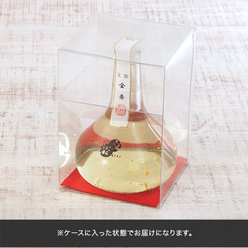 文楽「純米吟醸『金舞酒（金箔入）』」とプリザーブド＆アーティフィシャルアレンジメントのセット