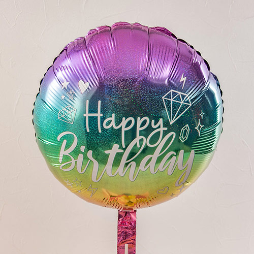 「ＨＡＰＰＹ　ＢＩＲＴＨＤＡＹ（スパークル）」バルーンとアレンジメント【沖縄届不可】