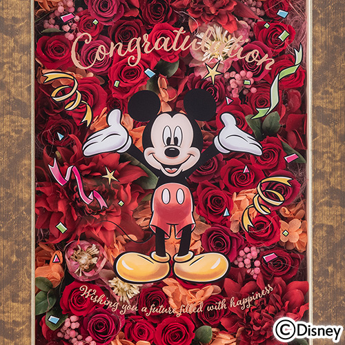 ディズニー フラワーフレームアート「Congratulation（ミッキーマウス）」