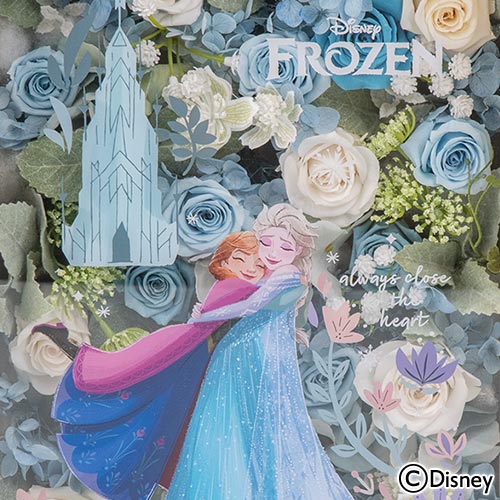 ディズニー フラワーフレームアート「いつも心のそばに」（アナと雪の女王）