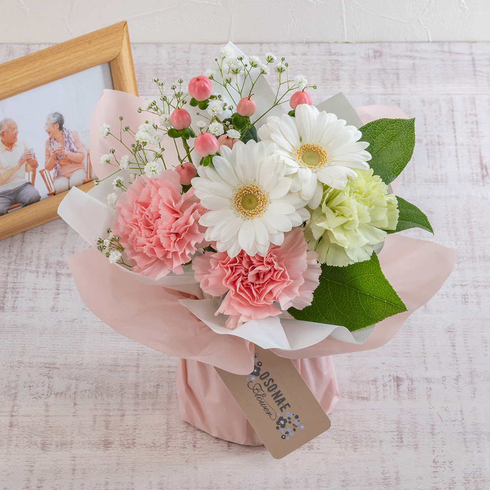 【お供え用】O･SO･NA･E flower 亡き母に贈るそのまま飾れるブーケ