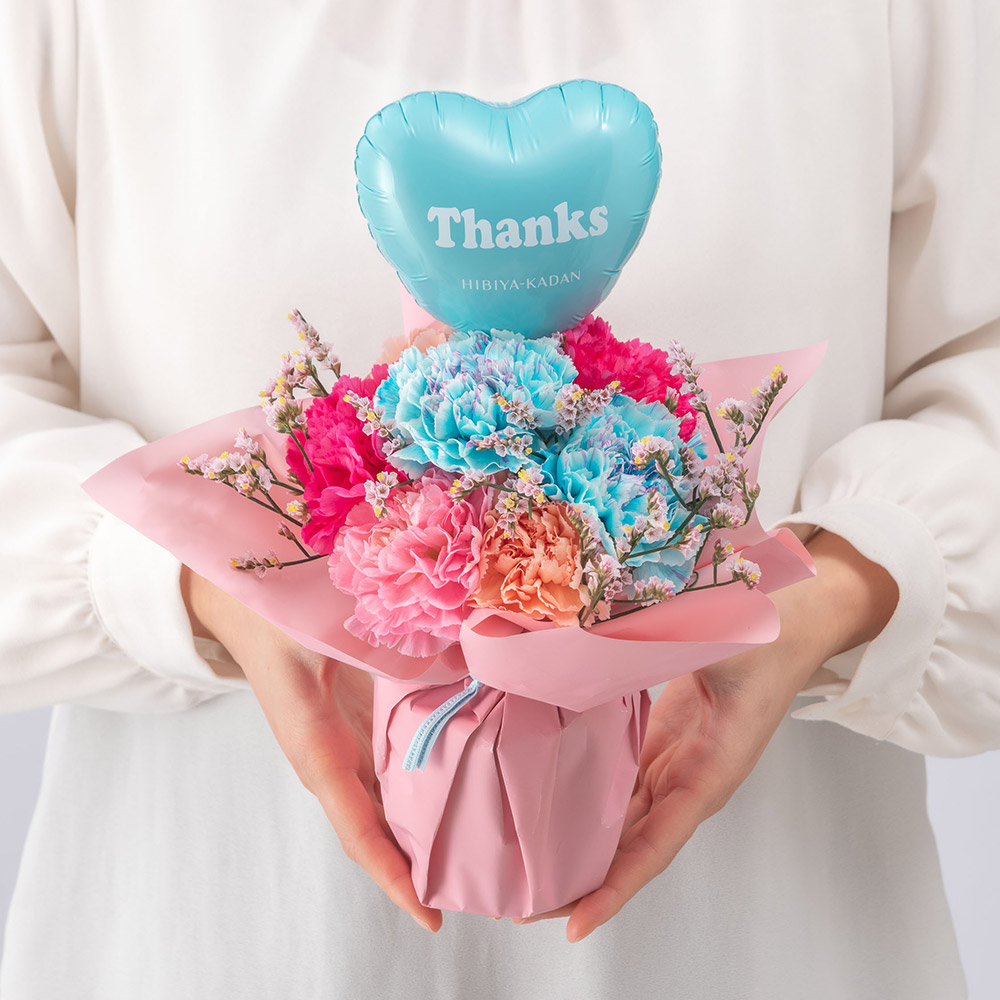 母の日 サプライズBOX そのまま飾れるブーケ「Thanks MOM」