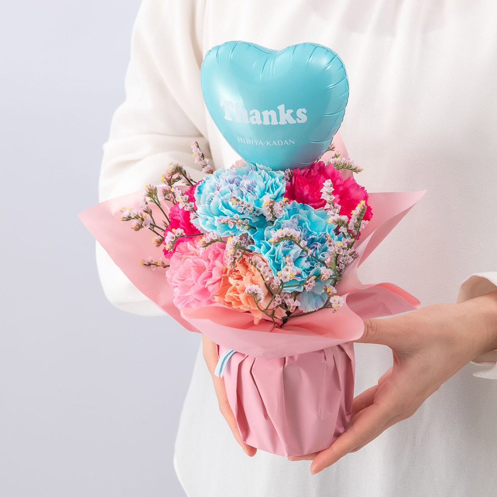 母の日 サプライズBOX そのまま飾れるブーケ「Thanks MOM」