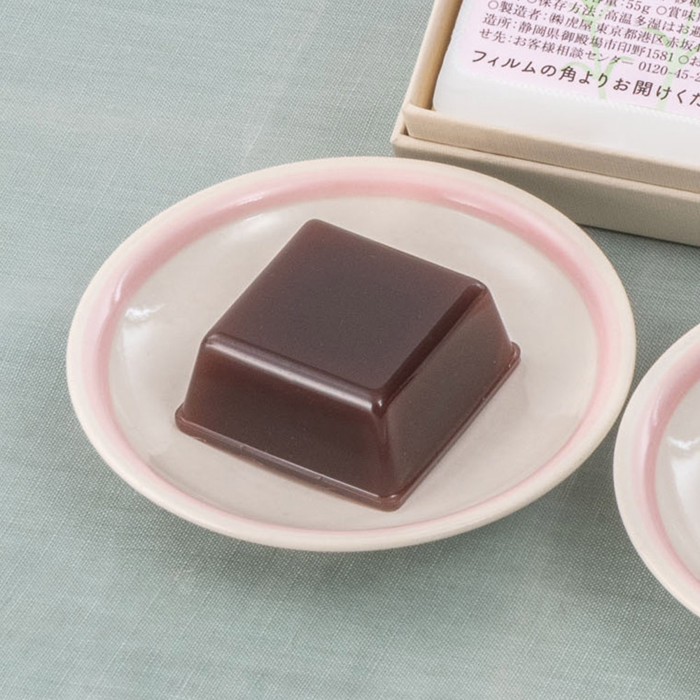 母の日 とらや「母の日水羊羹6個入」とカーネーション鉢（レッド）のセット