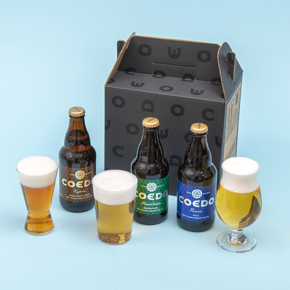 父の日 コエドブルワリー｢クラフトビール 3種飲み比べ（6本入）」とそのまま飾れるブーケのセット