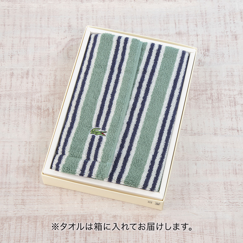 父の日 ラコステ「タオルマフラー」とそのまま飾れるブーケのセット