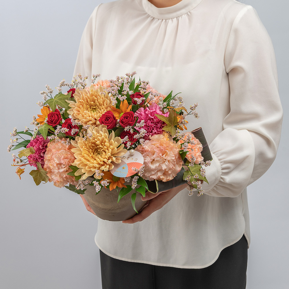 敬老の日 デザイナーズアレンジメント「花紅葉」