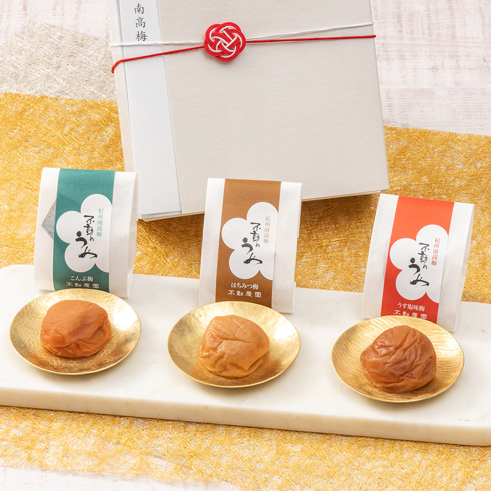 敬老の日 DEAN & DELUCA「不動農園 紀州南高梅」とアレンジメントのセット
