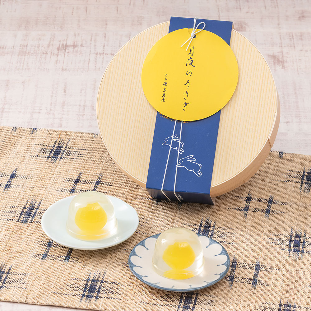 敬老の日 宗家 源 吉兆庵「月夜のうさぎ」とリンドウ（青）のセット