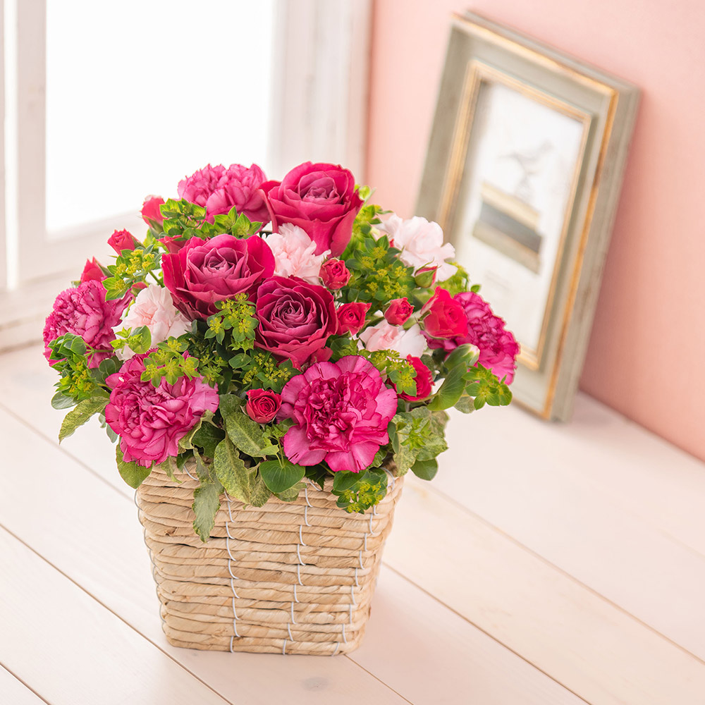 春の旬の花 バラ アレンジメント「フレスカ」