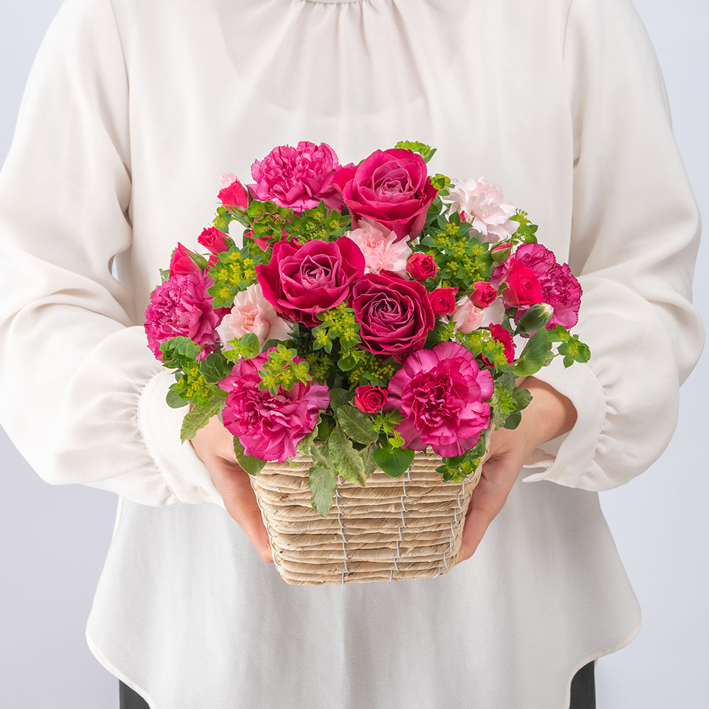 【最短翌日届け】春の旬の花 バラ アレンジメント「フレスカ」