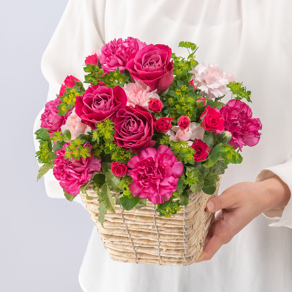 【最短翌日届け】春の旬の花 バラ アレンジメント「フレスカ」