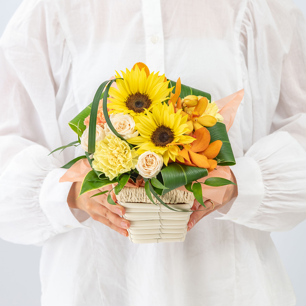 旬の花 ヒマワリ アレンジメント「ラフィット」