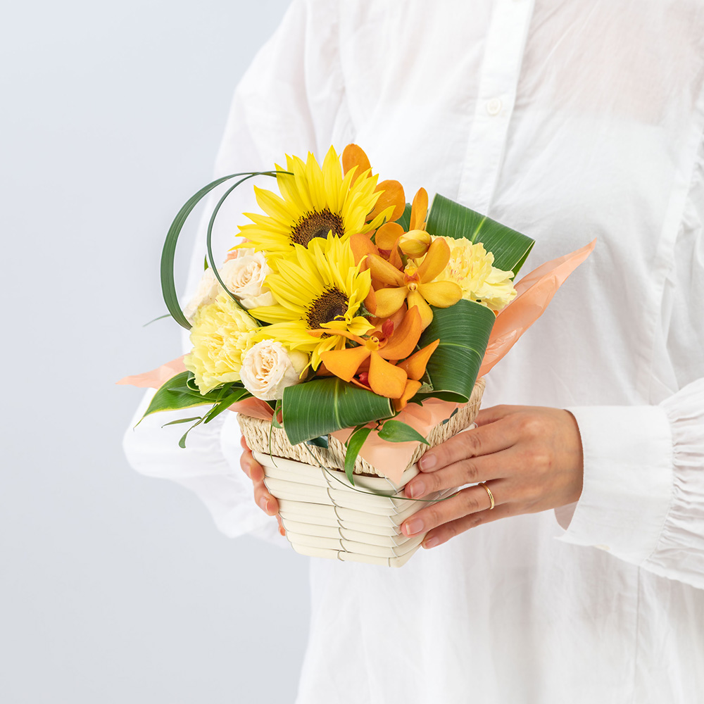 旬の花 ヒマワリ アレンジメント「ラフィット」