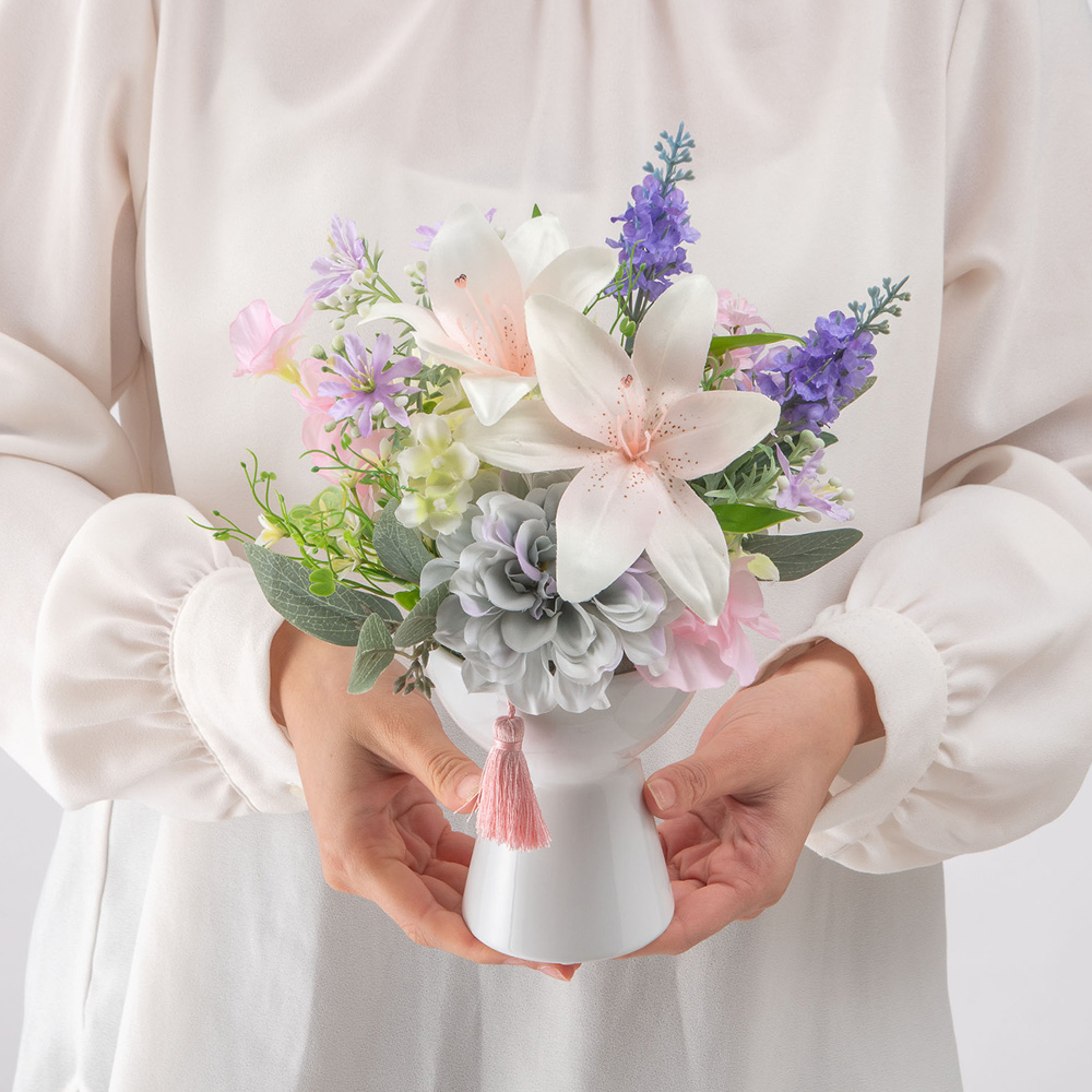 【お供え用】 アーティフィシャルアレンジメント「花明かり」
