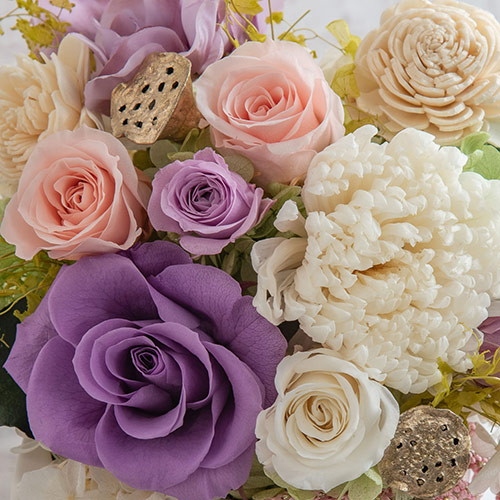 【お供え用】プリザーブド＆アーティフィシャルアレンジメント「月の花」