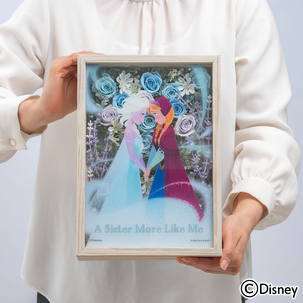 ディズニーフラワーフレームアート「永遠の絆」（アナと雪の女王）