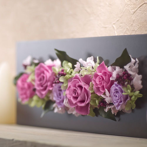 【最短翌日届け】プリザーブド＆アーティフィシャル「ローズブロッサム・エレガントビオレ」