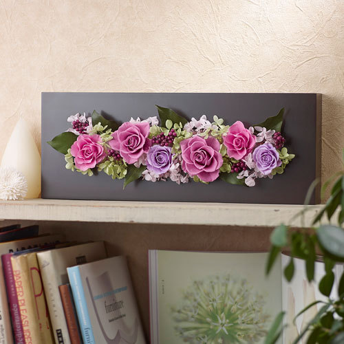 【最短翌日届け】プリザーブド＆アーティフィシャル「ローズブロッサム・エレガントビオレ」