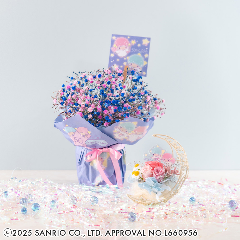 50thキキララ プリザーブド＆アーティフィシャルアレンジメント