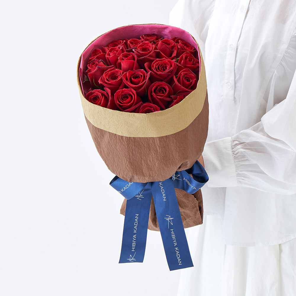 20本の赤バラの花束「アニバーサリーローズ」