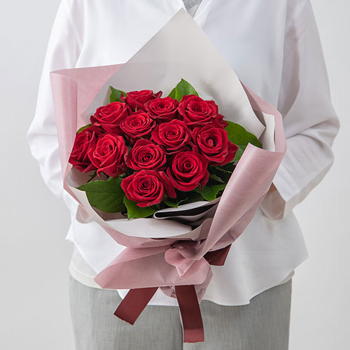 【最短翌日届け】花束「赤バラ１２本」