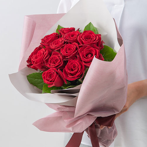 【最短翌日届け】花束「赤バラ１２本」