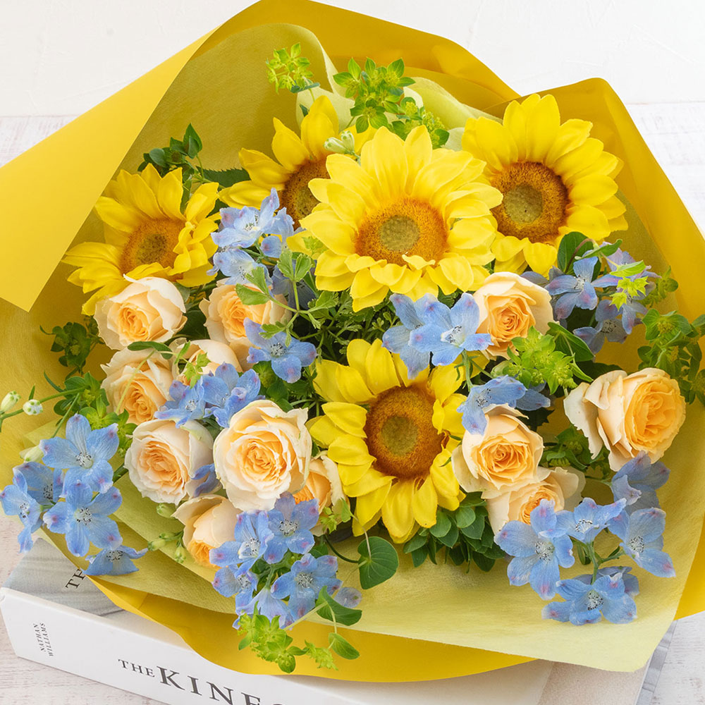 6月旬の花ヒマワリ 花束「アポロン」