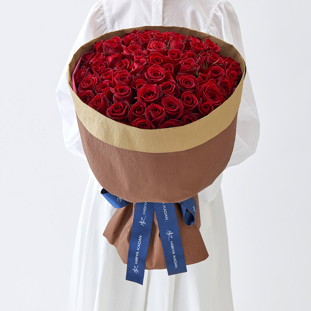60本の赤バラの花束「アニバーサリーローズ」