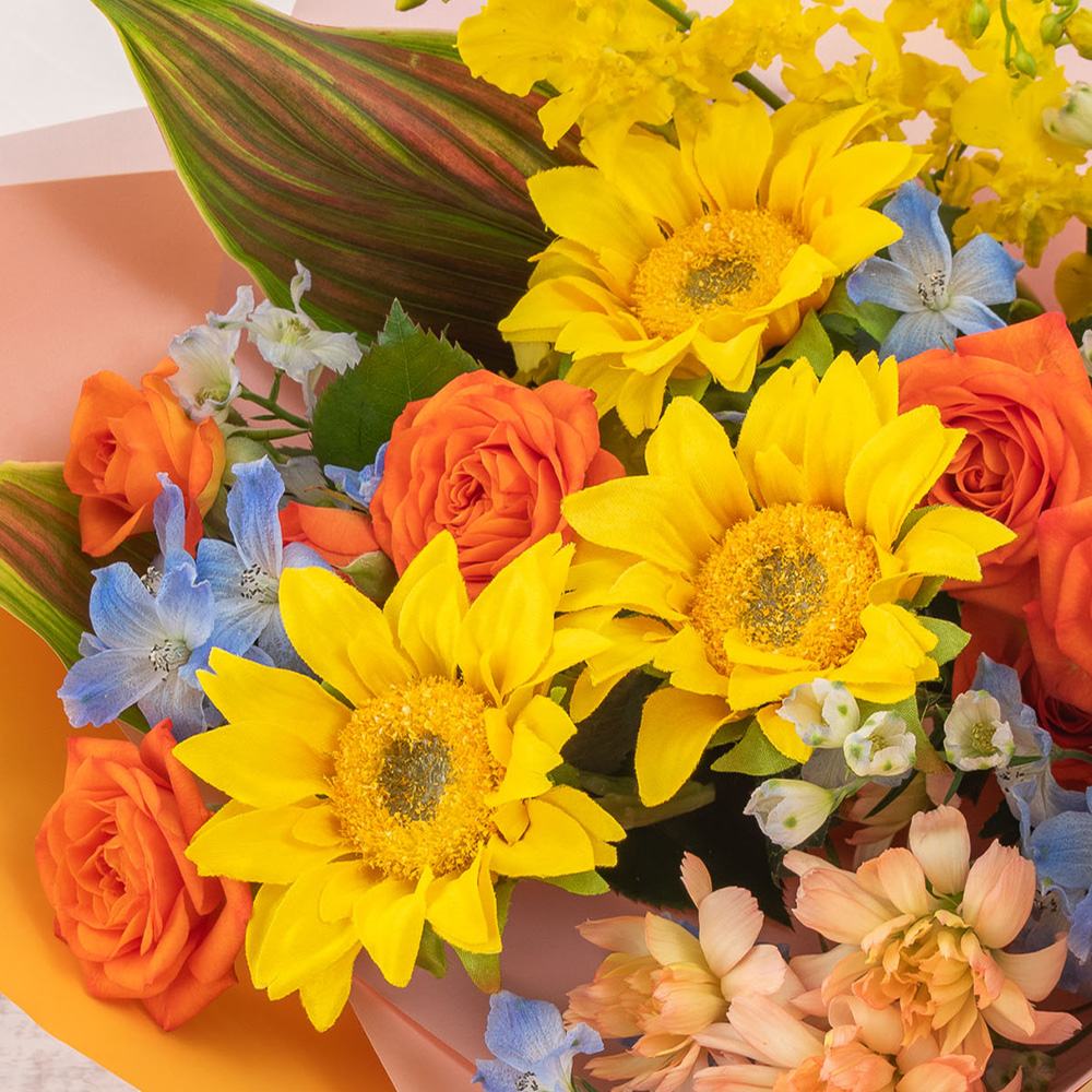 旬の花 ヒマワリ 花束「ムートン」