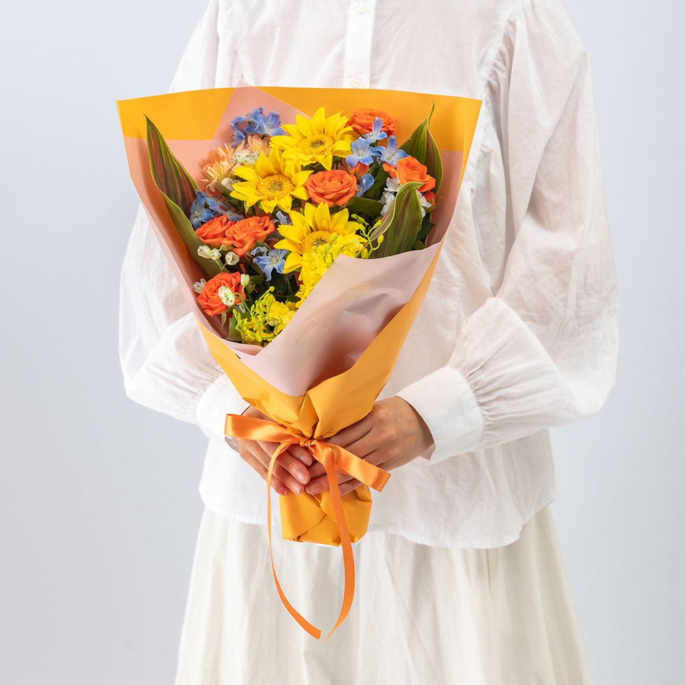 旬の花 ヒマワリ 花束「ムートン」