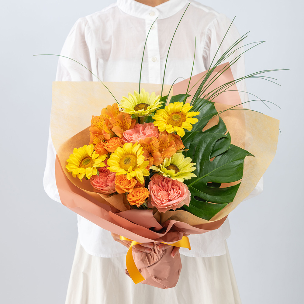 旬の花 ヒマワリ 花束「オーブリオン」