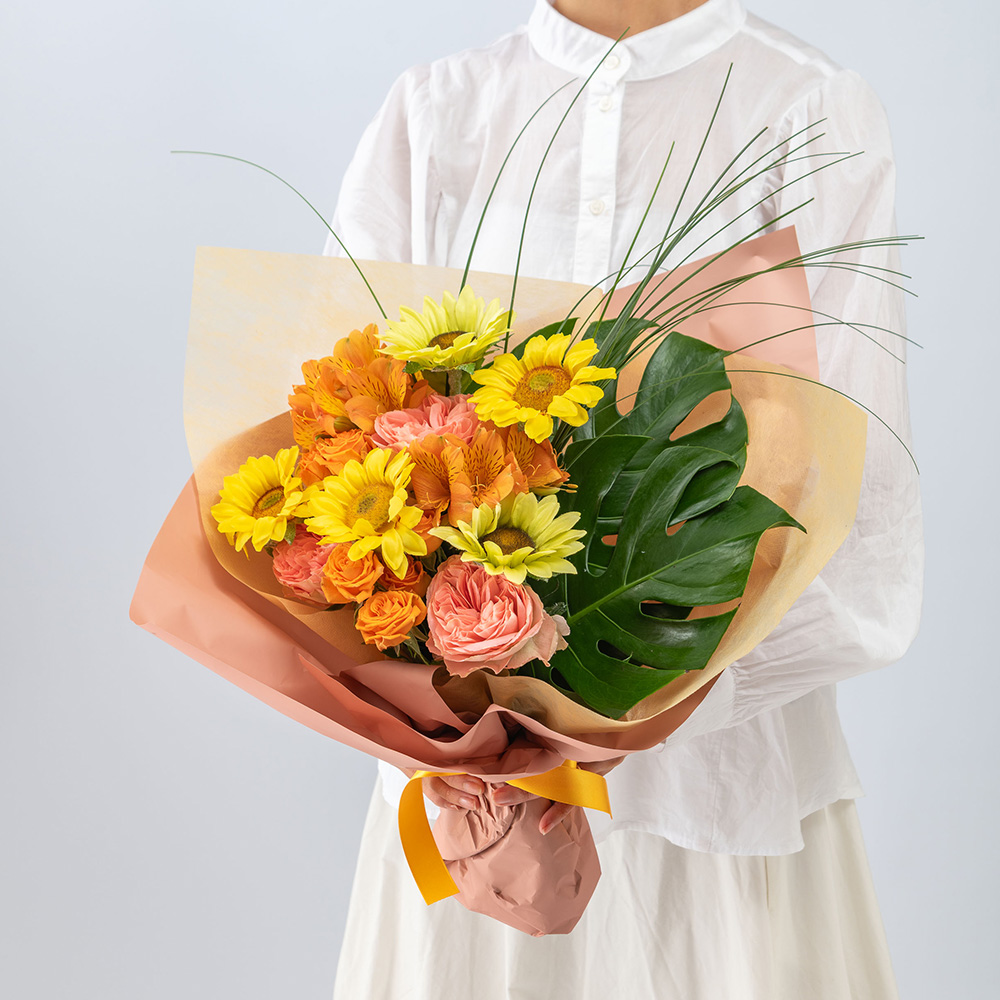 旬の花 ヒマワリ 花束「オーブリオン」