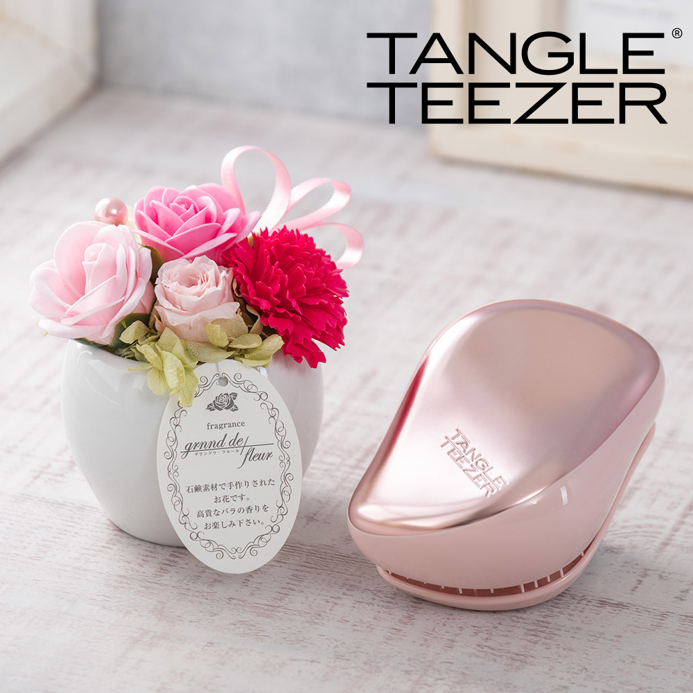 TANGLE TEEZER「コンパクトスタイラー」とプリザーブドフラワーアレンジメントのセット