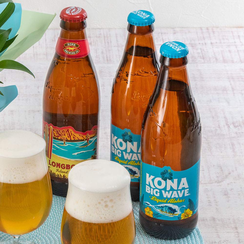 KONA BEER「コナビール3本セット」とそのまま飾れるブーケのセット