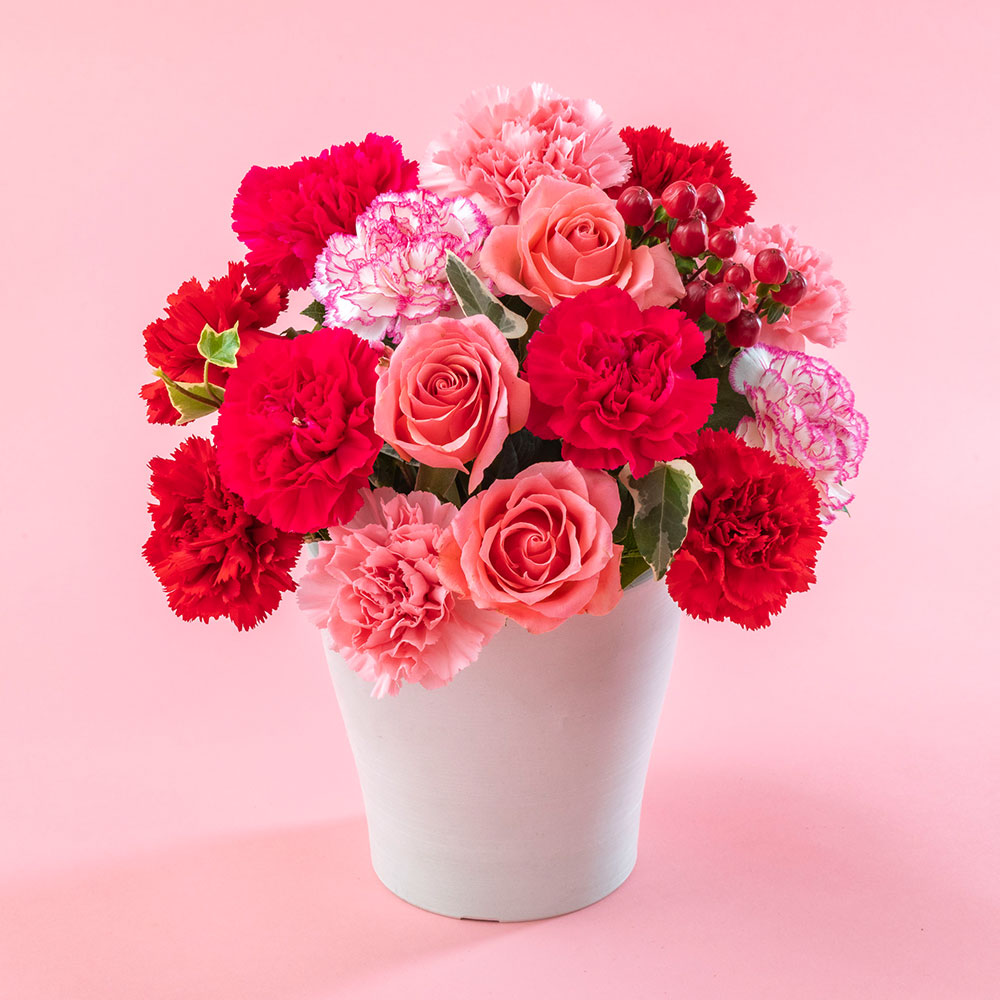 母の日 アレンジメント「グラシュー・ロゼ」