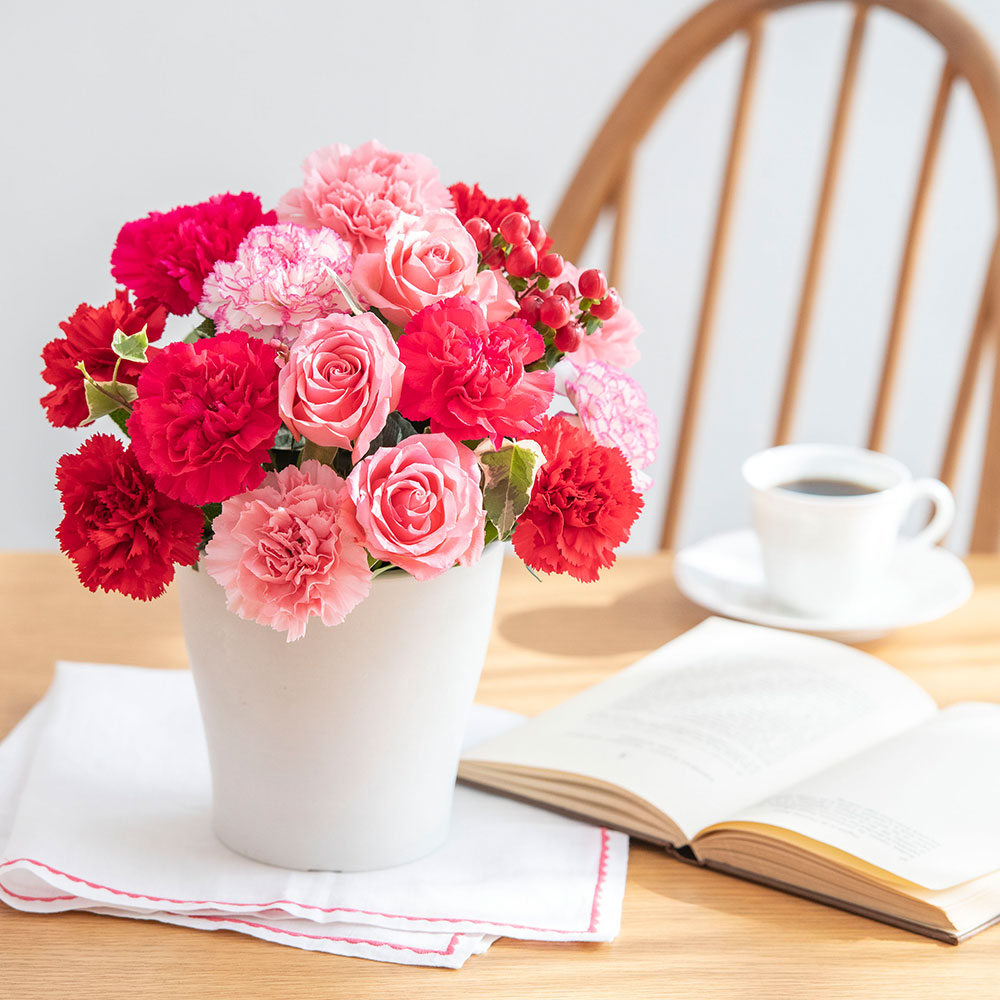 母の日 アレンジメント「グラシュー・ロゼ」