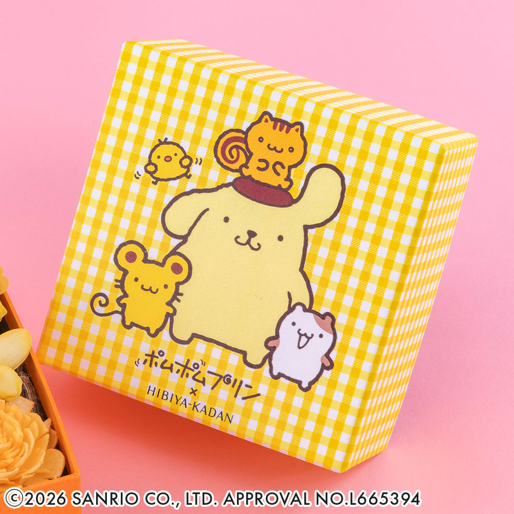 母の日 サンリオ プリ＆アーティフィシャルアレンジメント「ポムポムプリン」