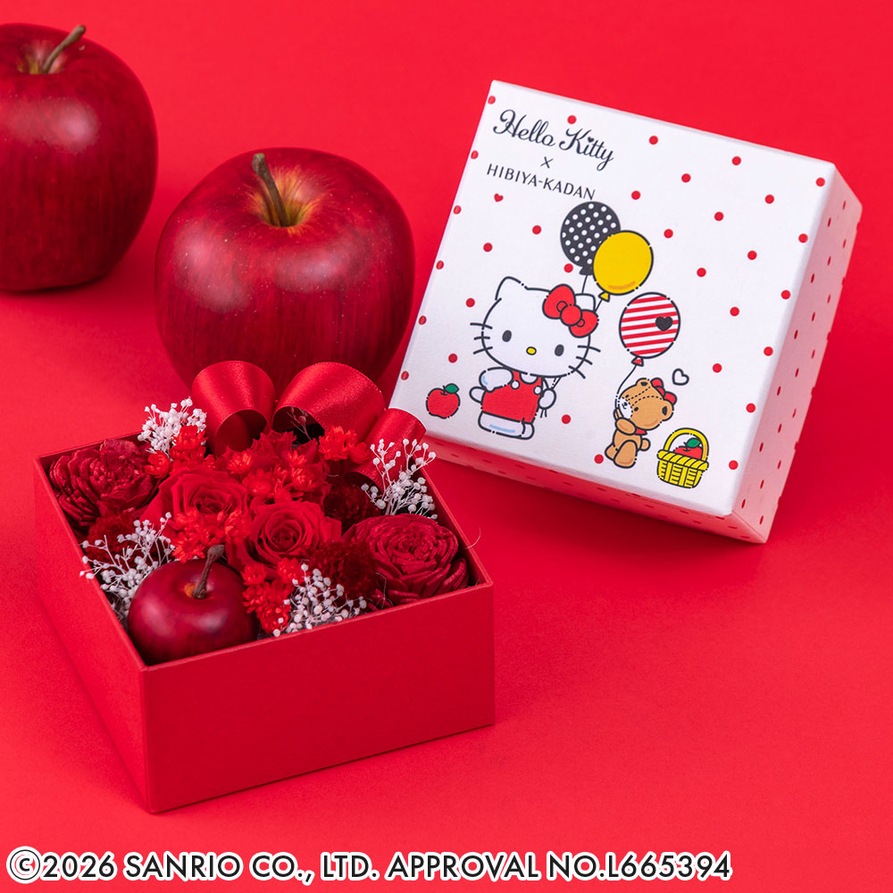 母の日 プリザーブド＆アーティフィシャルフラワーアレンジメント「ハローキティ」